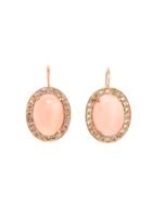 Andrea Fohrman Large Oval Angel Skin Coral And Diamond Earrings