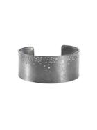Todd Reed Wide Oxidized Cuff With White Brilliants