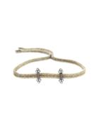 Yannis Sergakis Cord Bracelet With Four Diamond Clusters