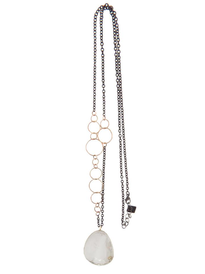 Jamie Joseph Asymmetrical Rock Crystal Pendant Necklace