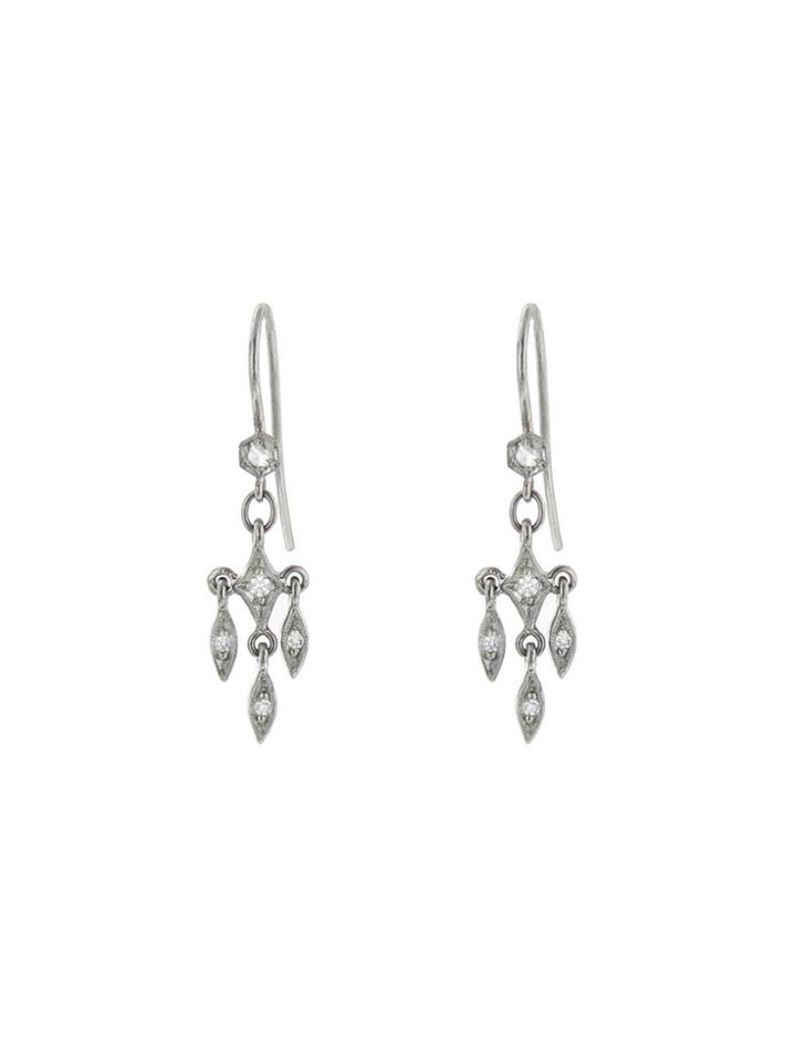 Cathy Waterman Diamond Fringe Earrings - Platinum