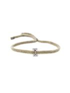 Yannis Sergakis Cord Bracelet With Two Diamond Rows