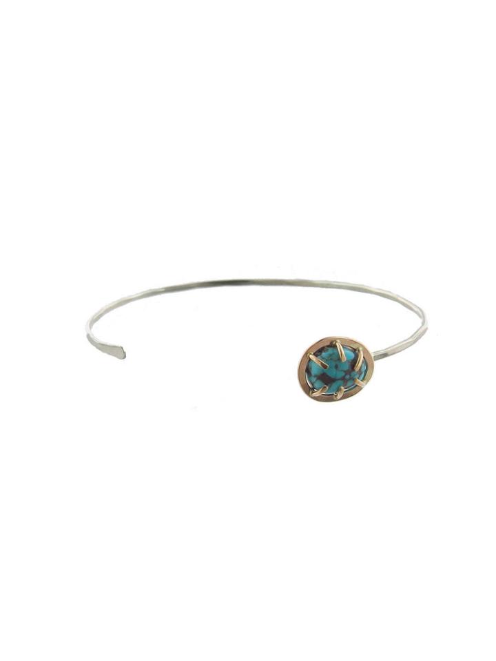 Melissa Joy Manning Sleeping Beauty Turquoise Off-center Cuff