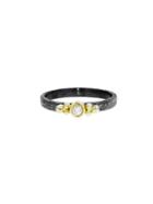 Yasuko Azuma Diamond Ring In Yellow Gold And Oxidized Sterling Silver