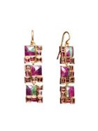 Nak Armstrong Ruby Zoisite And Pink Tourmaline Mosaic Earrings