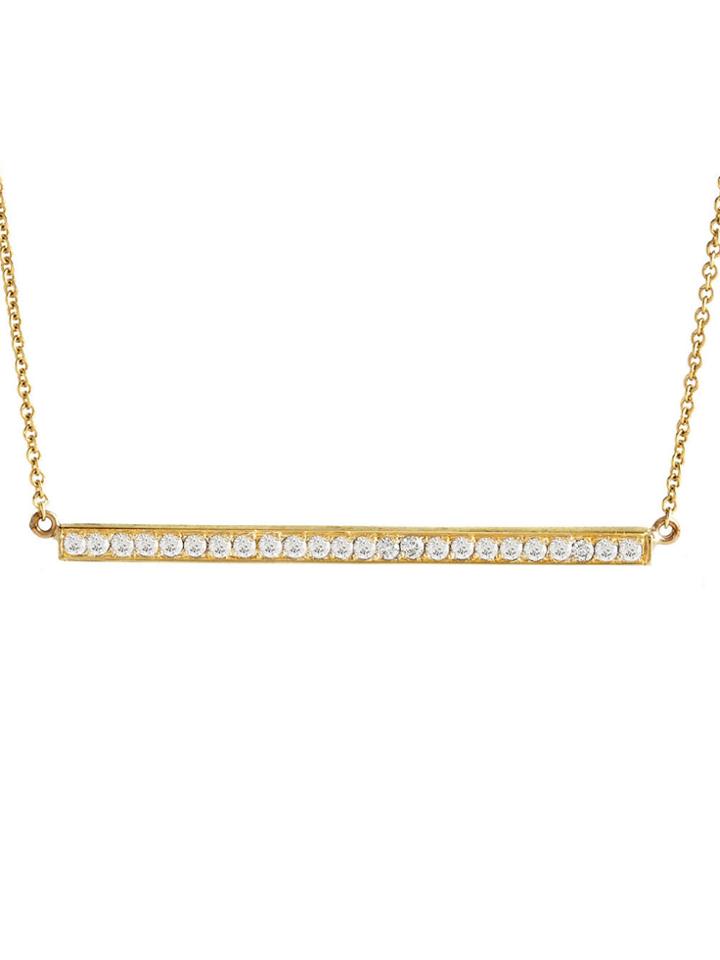 Jennifer Meyer Diamond Long Stick Necklace - Yellow Gold