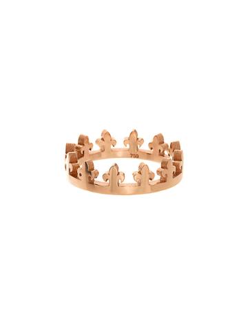 Gintare Fleur De Lis Crown Ring - Matte Rose Gold