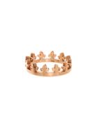 Gintare Fleur De Lis Crown Ring - Matte Rose Gold