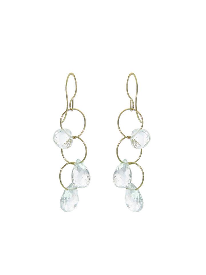 Melissa Joy Manning White Topaz Triplet Drop Earring