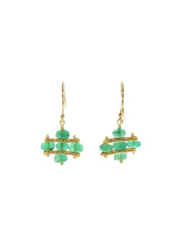Ten Thousand Things Emerald Foxtail Crest Earrings