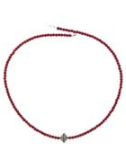 Catherine Michiels Mini Anacapri Necklace With Planet - Red Agate