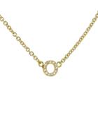 Jennifer Meyer Lower Case Diamond Initial Necklace - O - Yellow Gold