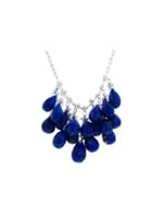 Ten Thousand Things Faceted Lapis Waterfall Necklace In Sterling Silver