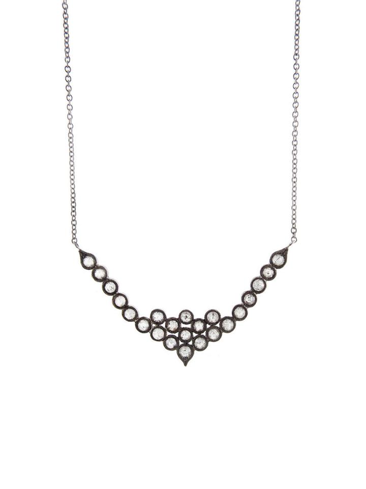 Cathy Waterman Large Diamond Shield Necklace