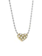 Sydney Evan Mini Diamond Heart - Designer White Gold Necklace