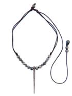 Kala Pave Diamond Spike Pendant With Tahitian Pearls