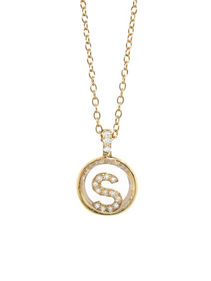 Ylang 23 Pendant With Pav? Initial Necklace - S