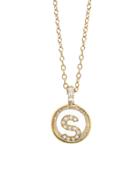 Ylang 23 Pendant With Pav? Initial Necklace - S