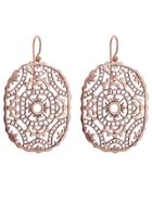 Laurent Gandini Ornate Tombolo Drop Earrings - Rose Gold