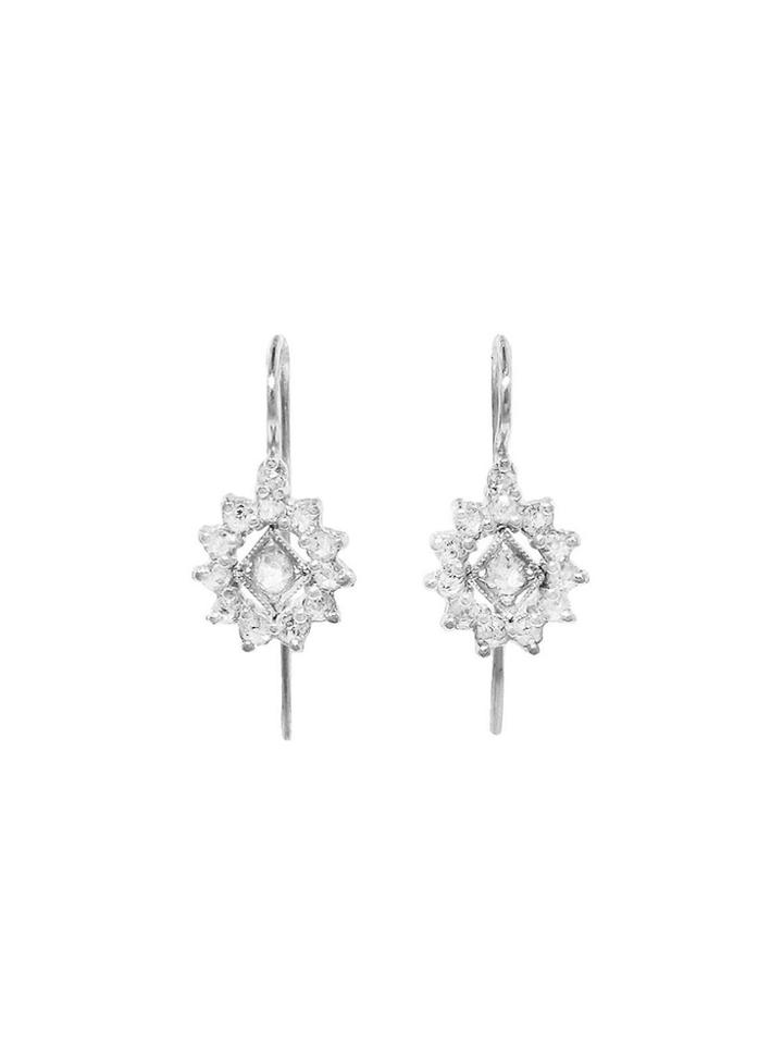 Cathy Waterman Black And White Rose Cut Diamond Earrings