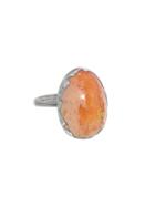 Annette Ferdinandsen Mexican Fire Opal Egg Ring - Sterling Silver