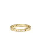 Megan Thorne Ribbed Cut Out Band - Yellow Gold
