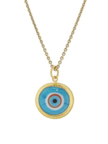Ara Collection Polished Sky Blue Evil Eye Pendant