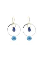 Melissa Joy Manning Iolite And Blue Opal Drop Earrings