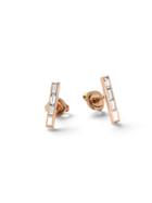 Monique Péan Diamond Baguette Studs - Rose Gold