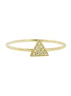 Jennifer Meyer Diamond Triangle Stacking Ring - Yellow Gold