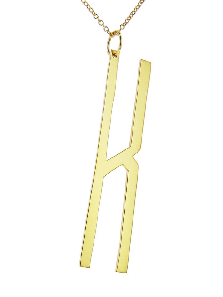 Jane Basch Block Angle Letter Pendant - K