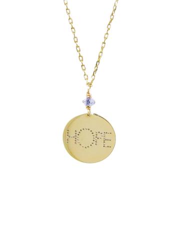Perle De Lune Hope Medal Necklace - Iolite