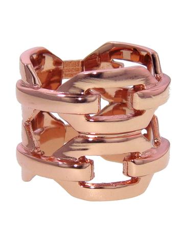 Jennifer Fisher Double Flat Chain Link Ring - Rose Gold