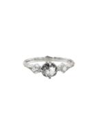 Cathy Waterman Black And White Diamond Ring - Platinum Thorne Band