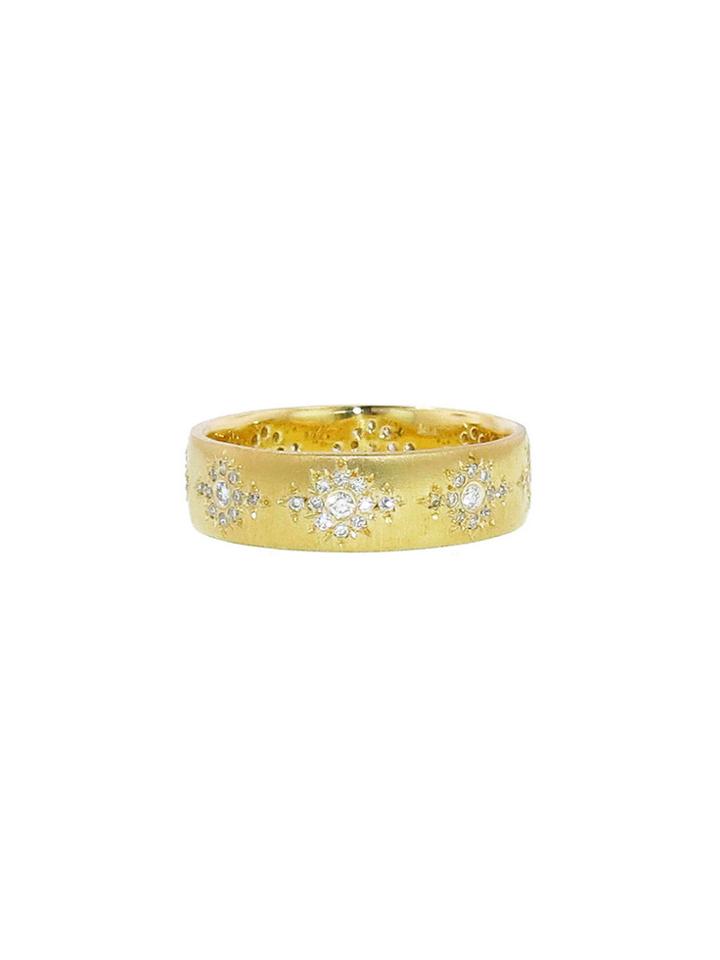 Adel Chefridi All Diamond Shimmer Band - Yellow Gold