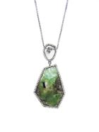 Monique Péan Emerald Slice And Diamond Necklace Pendant