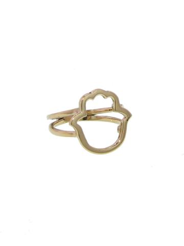 Daniela Rivkah Hamsa Ring - Yellow Gold