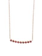 Ylang 23 Large Margo Necklace - Rose Gold With Rubies