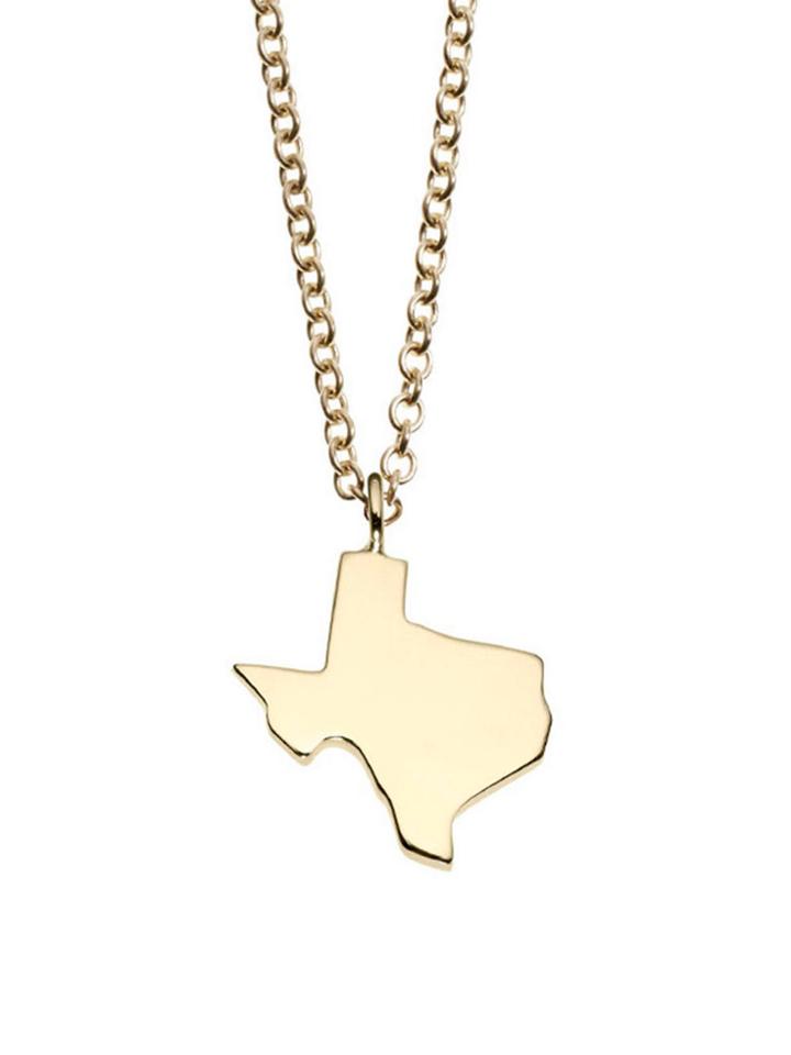Finn Minor Obsessions State Of Texas Necklace - Yellow Gold