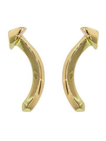 Jennifer Fisher Unique Curved Nail Studs- Yellow Gold