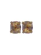Cathy Waterman Cushion Cut Rustic Diamond Blackened Thorn Studs - 22 Karat Gold