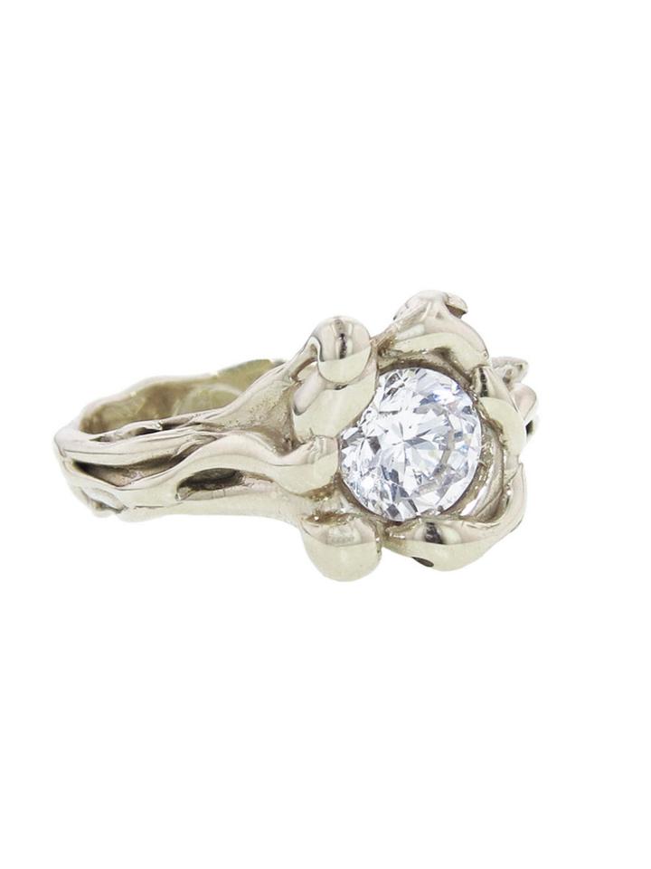 Lucifer Vir Honestus Solitaire Ring - Fits A 1 Carat Stone - White Gold