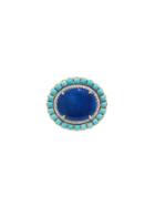 Irene Neuwirth Lightning Ridge Black Opal And Turquoise Ring