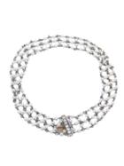 Lucie Campbell Vintage Tiny Seed Pearl Bracelet - Platinum