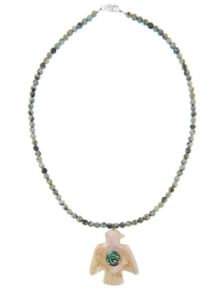 Catherine Michiels Soaring Bird Necklace With African Turquoise