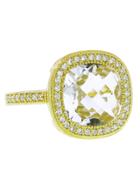 Jude Frances Lacey White Topaz Princess Ring - Yellow Gold