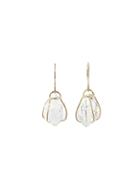 Melissa Joy Manning Caged Large Herkimer Diamond Drop Earrings