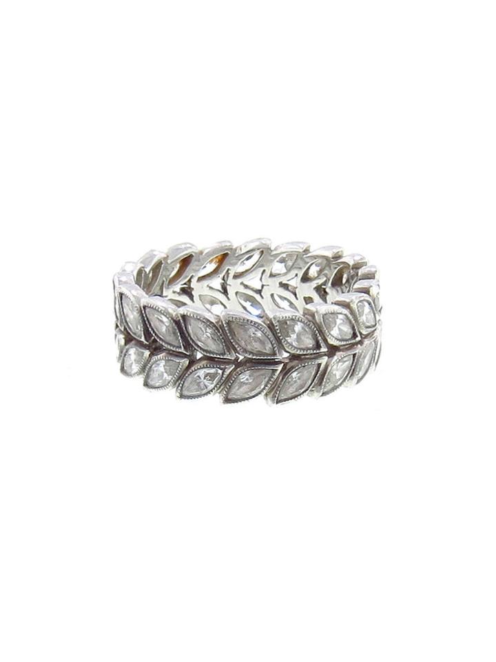 Cathy Waterman Diamond Laurel Leaf - Designer Platinum Ring