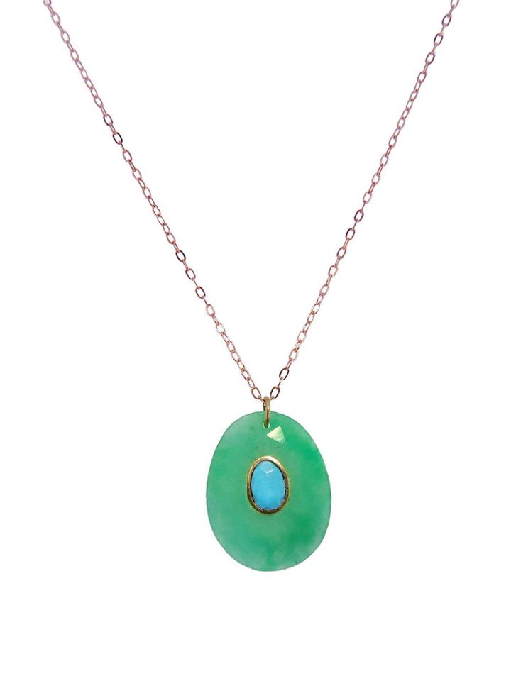 Pascale Monvoisin Chrysoprase And Turquoise Orso Necklace