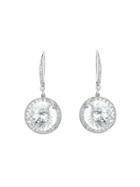 Andrea Fohrman Large Round Rock Crystal Drop Earrings With Diamonds - White Gold
